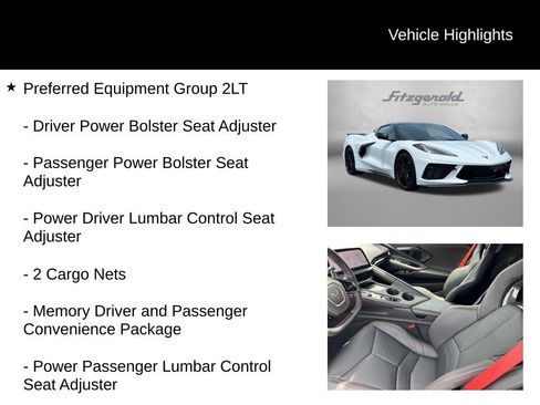 Certified 2026 Chevrolet Corvette Stingray Preferred Conv w/ Z51 Performance Package RWD image 9