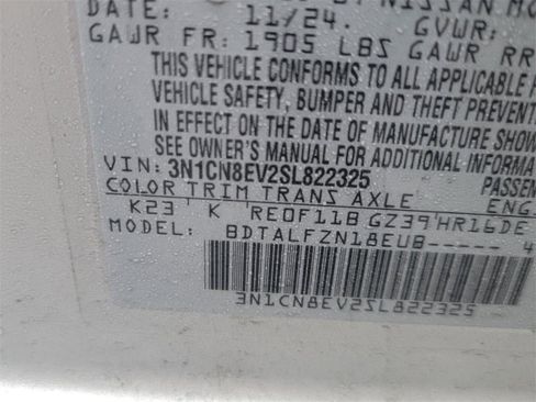 Certified 2025 Nissan Versa SV w/ Trunk Package image 31