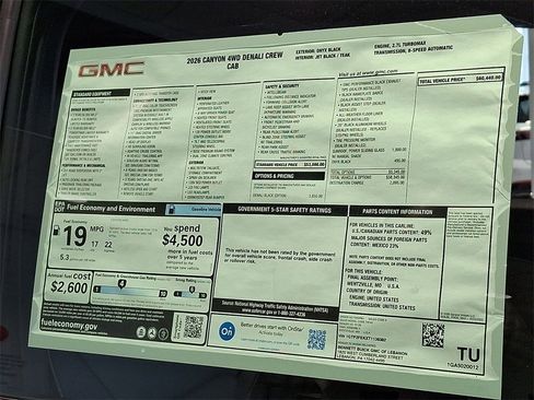 New 2026 GMC Canyon Denali w/ LPO, Denali Black Edition image 11