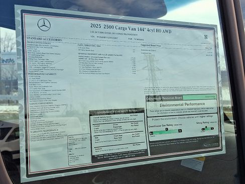 New 2025 Mercedes-Benz Sprinter 144 Cargo image 25