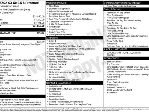 Used 2025 MAZDA CX-50 AWD 2.5 S w/ Weather Package image 28