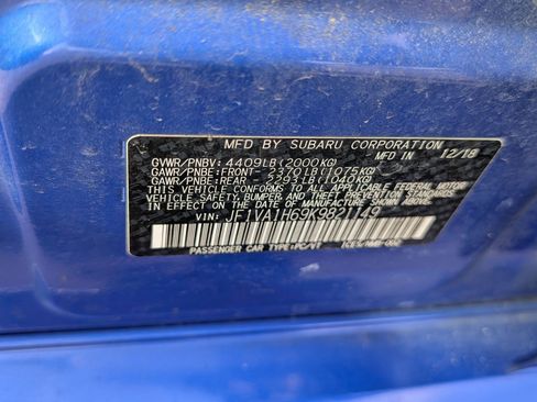 Used 2019 Subaru WRX Limited image 29