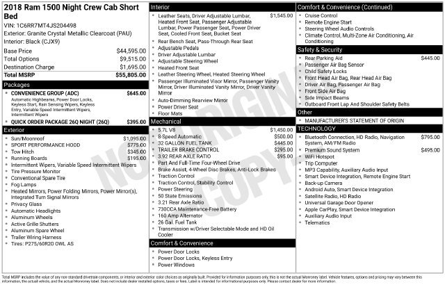 Used 2018 RAM 1500 Sport w/ Convenience Group AWD/4WD image 2