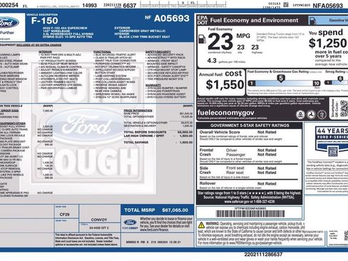 Used 2022 Ford F150 Lariat w/ Equipment Group 502A High AWD/4WD image 5