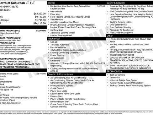 Used 2022 Chevrolet Suburban LT w/ LT Signature Package AWD/4WD image 38