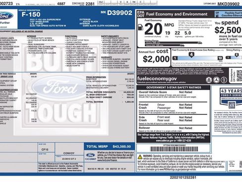 Used 2021 Ford F150 XL w/ Equipment Group 101A High AWD/4WD image 39