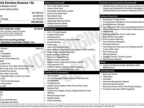 Used 2021 Buick Envision Essence w/ Technology Package I image 13