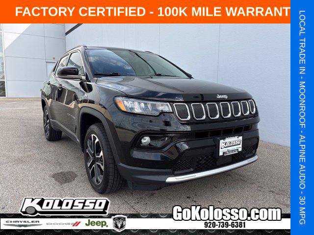 Certified 2022 Jeep Compass Limited w/ Sun and Sound Group AWD/4WD image 1