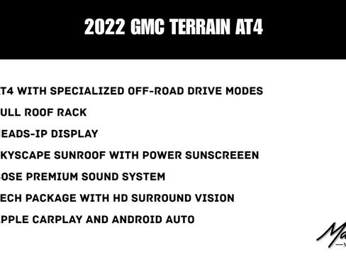 Used 2022 GMC Terrain AT4 w/ Infotainment Package II AWD/4WD image 2