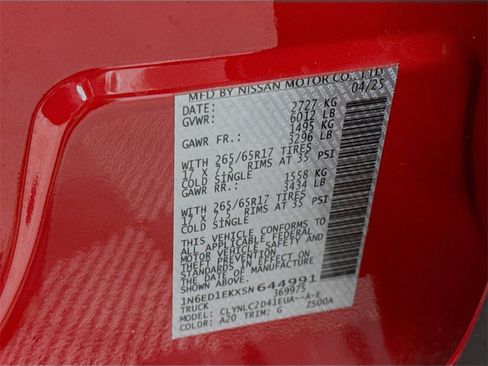 Certified 2025 Nissan Frontier SV w/ SV Convenience Package image 35