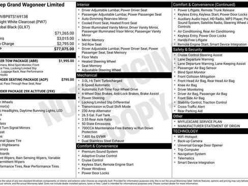 New 2026 Jeep Grand Wagoneer Limited w/ HD Trailer Tow Package image 2