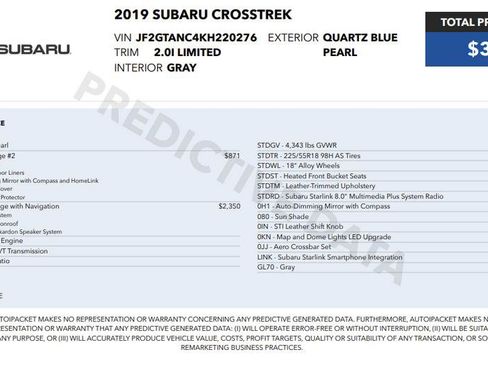 Used 2019 Subaru Crosstrek 2.0i Limited w/ Moonroof Package w/Navigation image 15