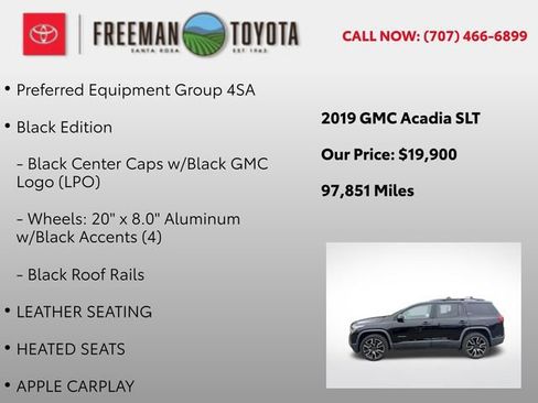 Used 2019 GMC Acadia SLT w/ Black Edition AWD/4WD image 5
