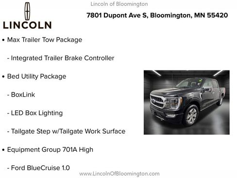 Used 2023 Ford F150 Platinum w/ Equipment Group 701A High image 9