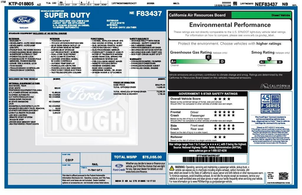 Used 2022 Ford F250 Lariat w/ Lariat Ultimate Package AWD/4WD image 24