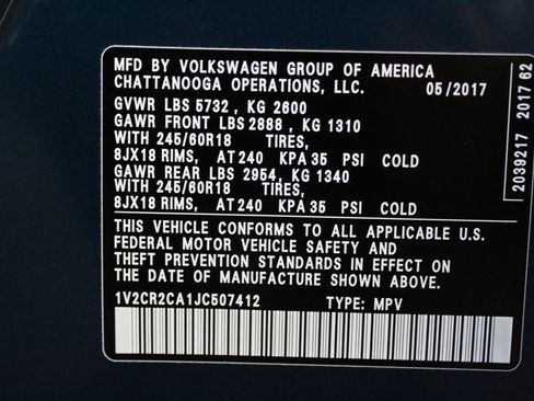 Used 2018 Volkswagen Atlas SE FWD image 33