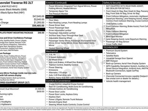 Used 2023 Chevrolet Traverse RS AWD/4WD image 2