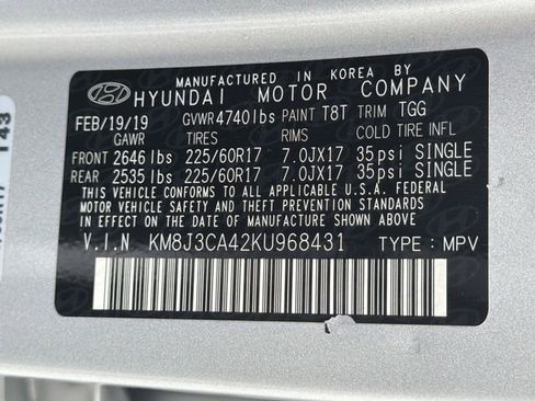 Used 2019 Hyundai Tucson Value w/ Cargo Package AWD/4WD image 32