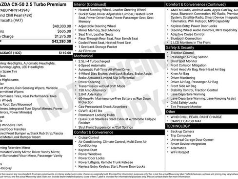 Used 2023 MAZDA CX-50 AWD 2.5 Turbo w/ Cargo Package image 3
