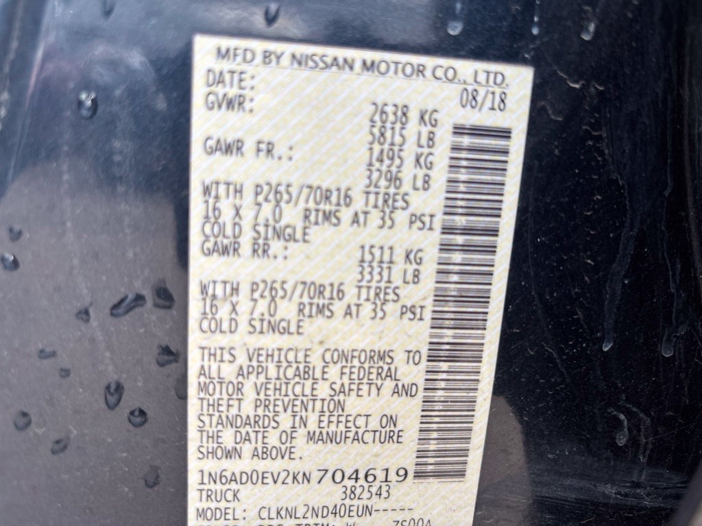 Used 2019 Nissan Frontier SV AWD/4WD image 9
