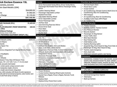 Used 2020 Buick Enclave Essence w/ LPO, Luxury Package image 15