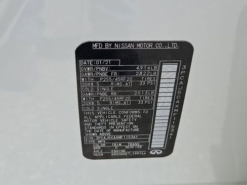 Used 2021 INFINITI QX50 Sensory w/ Cargo Package image 32