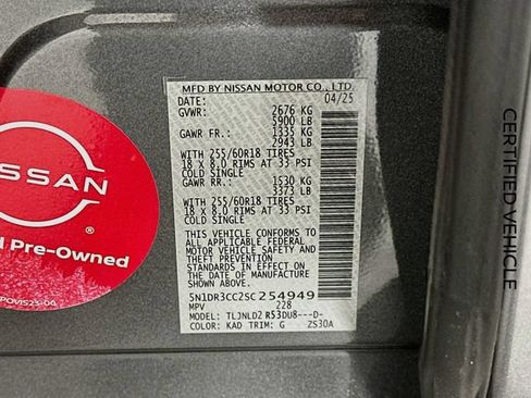 Certified 2025 Nissan Pathfinder SL AWD/4WD image 31