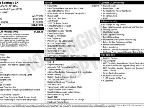 Used 2020 Kia Sportage LX w/ LX Popular Package AWD/4WD image 7