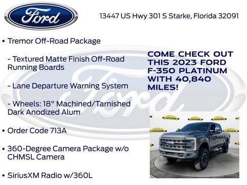 Certified 2023 Ford F350 Platinum w/ Tremor Off-Road Package image 22