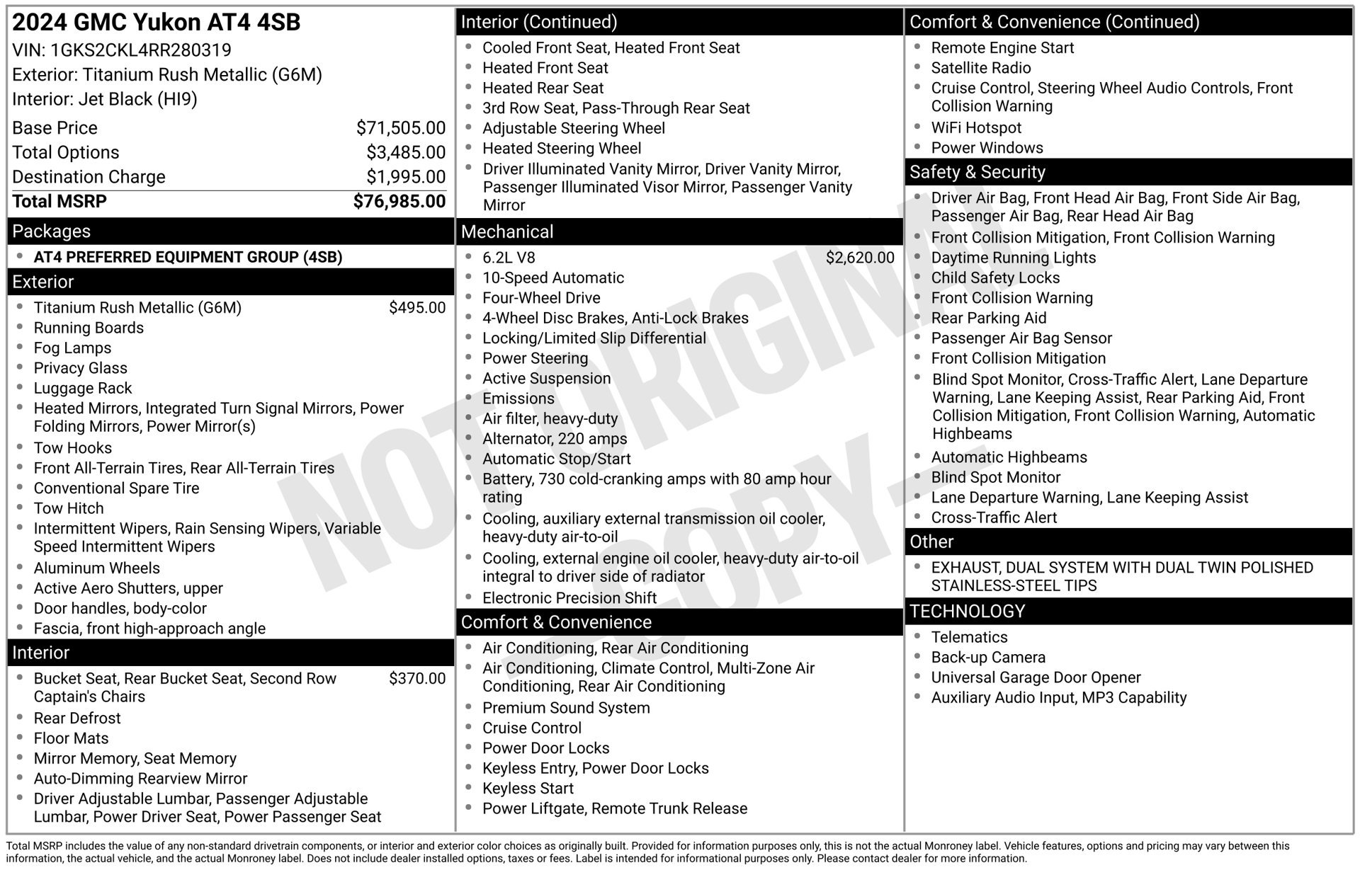 Used 2024 GMC Yukon AT4 AWD/4WD image 41