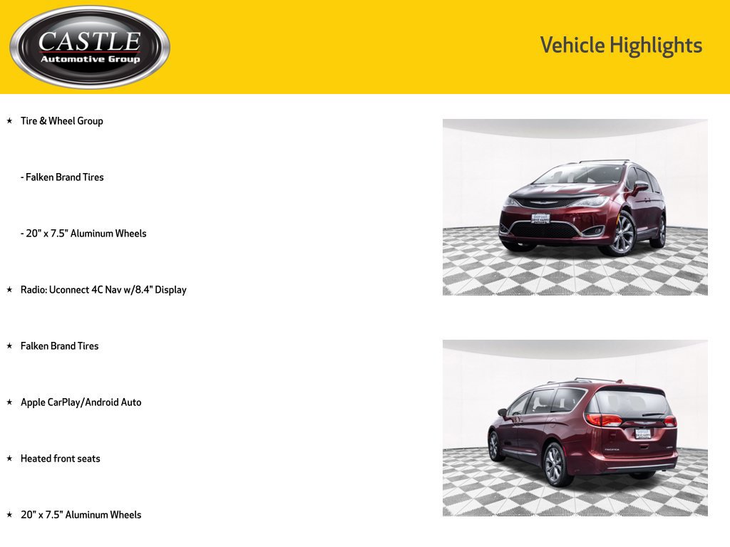 Used 2018 Chrysler Pacifica Limited w/ Tire & Wheel Group FWD image 4