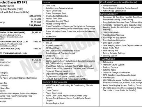 Used 2024 Chevrolet Blazer RS w/ Driver Confidence II Package AWD/4WD image 38