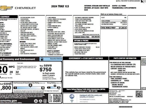 Used 2024 Chevrolet Trax LS w/ Driver Confidence Package FWD image 6