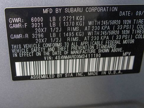 Used 2021 Subaru Ascent Touring w/ Popular Package #2A image 58