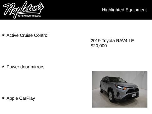 Used 2019 Toyota RAV4 LE w/ All Weather Liner Package image 16
