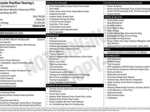 Used 2019 Chrysler Pacifica Touring-L FWD image 10