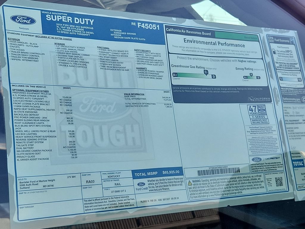 Used 2024 Ford F350 XL w/ 360-Degree Camera Package RWD image 11