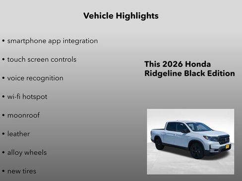New 2026 Honda Ridgeline Black Edition image 15