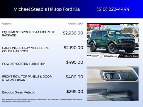 Certified 2024 Ford Bronco Wildtrak AWD/4WD image 6