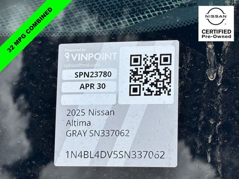 Certified 2025 Nissan Altima 2.5 SV FWD image 30