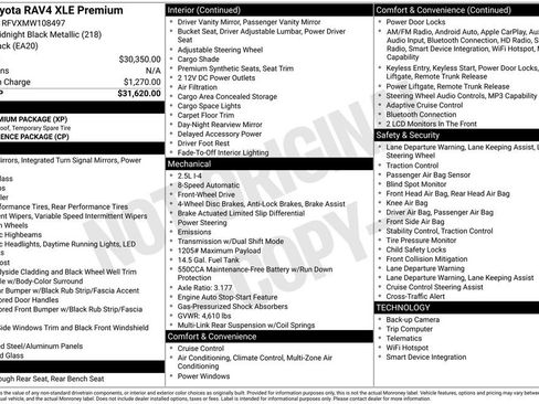 Used 2021 Toyota RAV4 XLE Premium FWD image 30