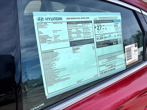 New 2026 Hyundai Sonata SEL AWD/4WD image 16