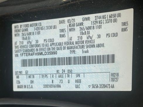 Used 2021 Ford Ranger Lariat w/ Equipment Group 501A High image 40