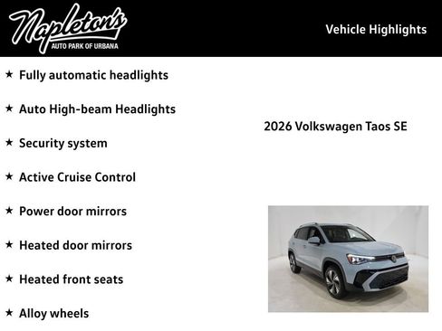 New 2026 Volkswagen Taos SE image 16