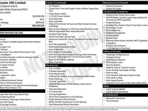 Used 2015 Chrysler 200 Limited FWD image 2