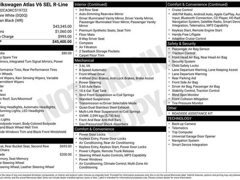 Used 2019 Volkswagen Atlas SEL R-Line FWD image 27