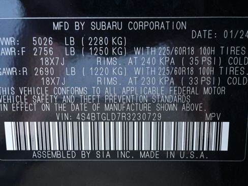 Certified 2024 Subaru Outback Onyx Edition XT AWD/4WD image 36