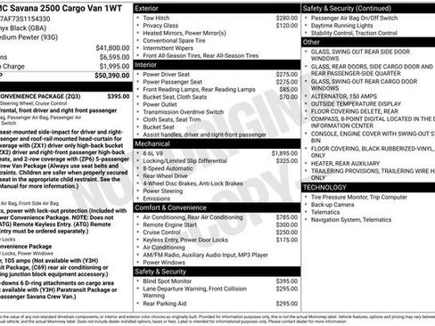 New 2025 GMC Savana 2500 w/ Driver Convenience Package image 9
