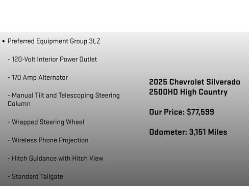 Used 2025 Chevrolet Silverado 2500 High Country w/ Midnight Edition AWD/4WD image 25