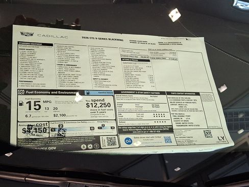 New 2026 Cadillac CT5 V Blackwing w/ Carbon Fiber 1 Package image 19
